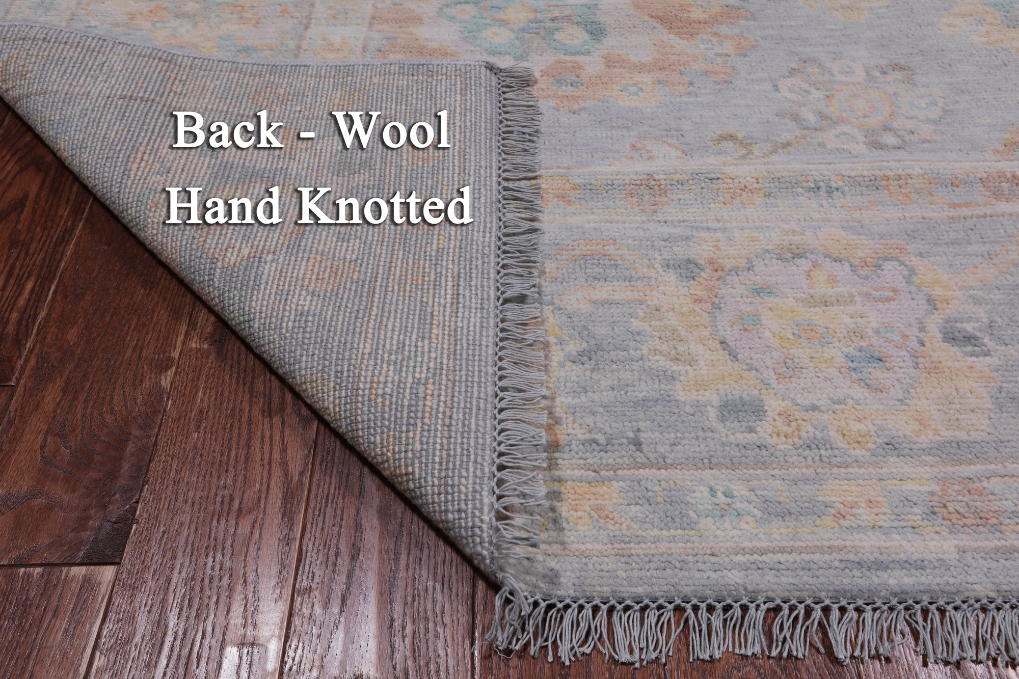 SUPER SALE Silver Square Persian Sultanabad Hand Knotted Wool Rug - 7' 8" X 8' 2"