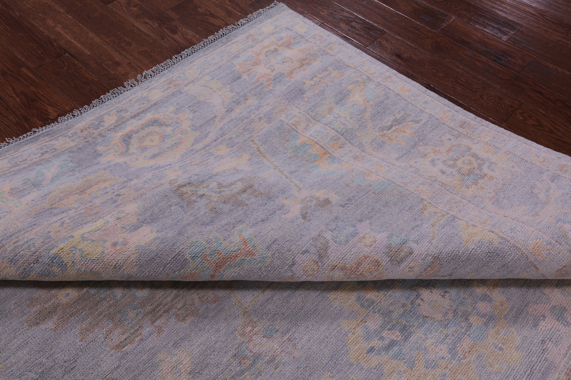 Silver Square Persian Sultanabad Hand Knotted Wool Rug - 7' 8" X 8' 2" - Golden Nile
