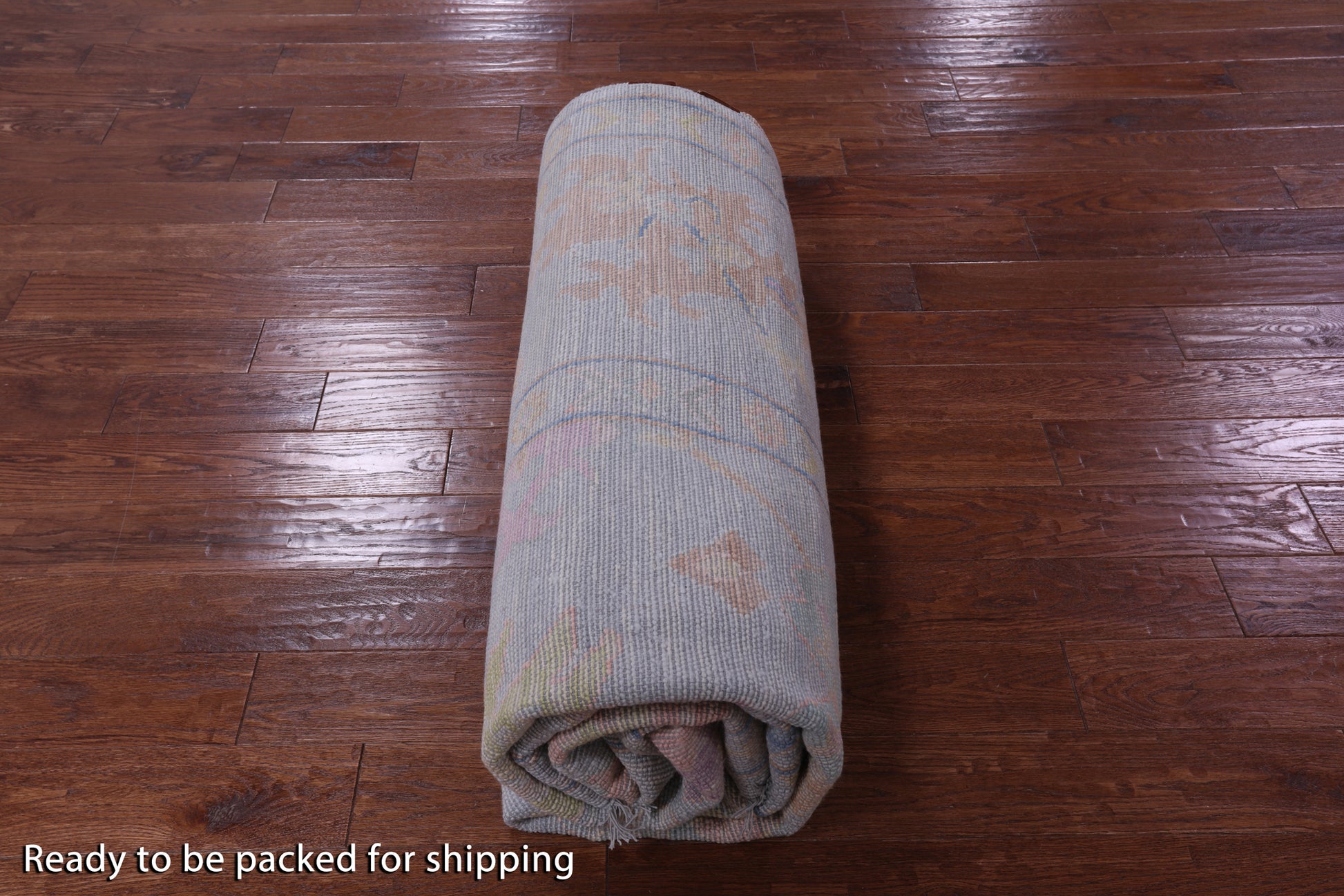 Light Blue Square Persian Sultanabad Handmade Wool Rug - 9' 11" X 10' 2" - Golden Nile