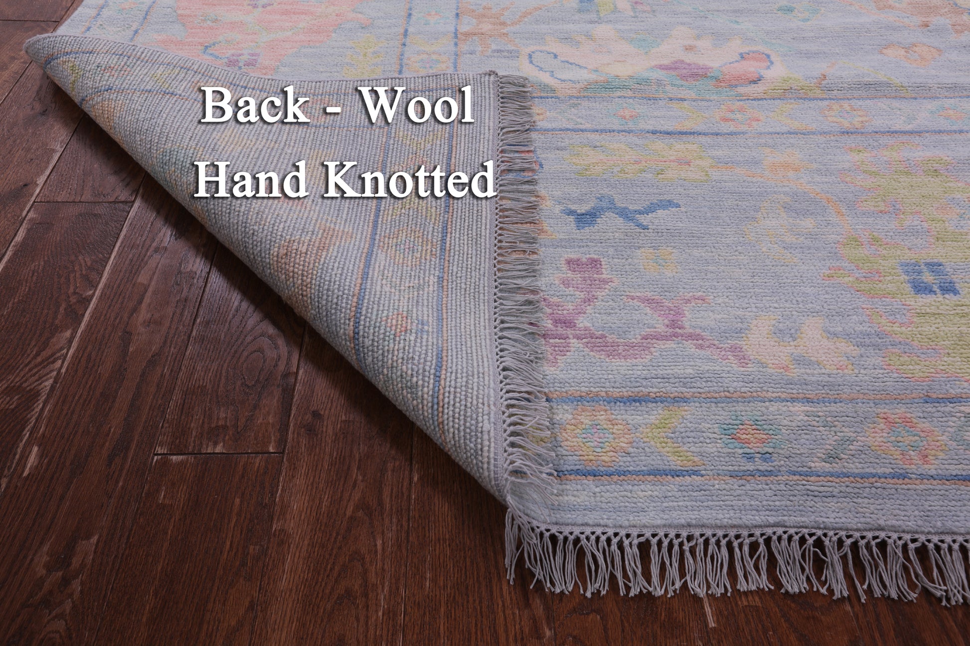 Light Blue Square Persian Sultanabad Handmade Wool Rug - 9' 11" X 10' 2" - Golden Nile