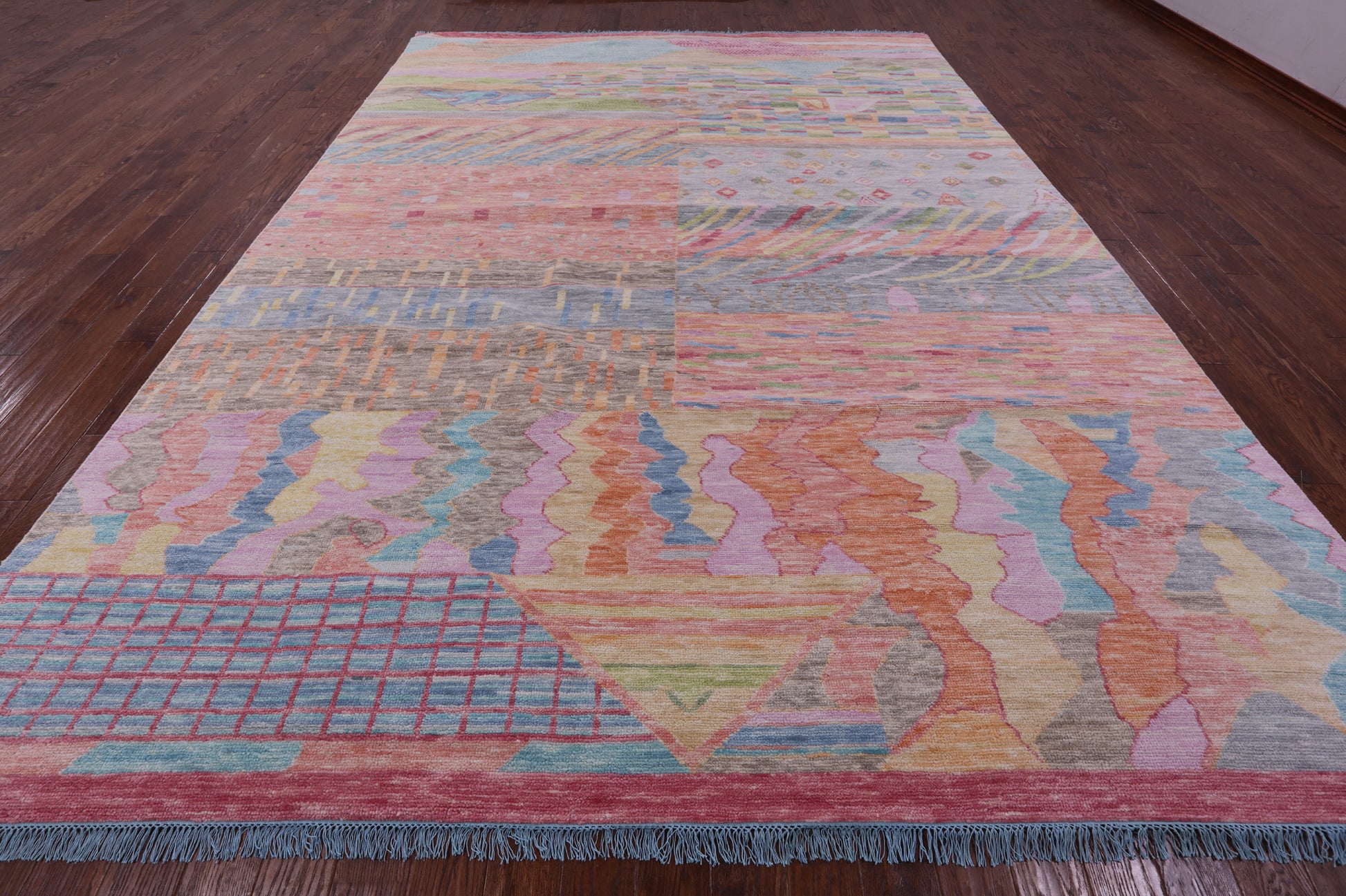 Tribal Moroccan Hand Knotted Wool Rug - 10' 3" X 14' 0" - Golden Nile