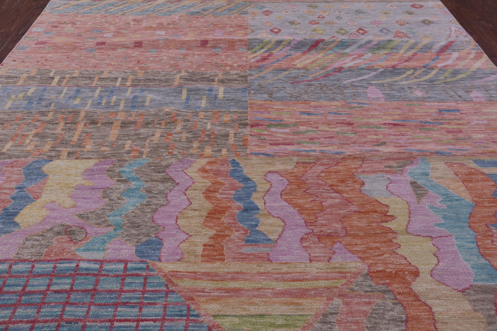 Tribal Moroccan Hand Knotted Wool Rug - 10' 3" X 14' 0" - Golden Nile