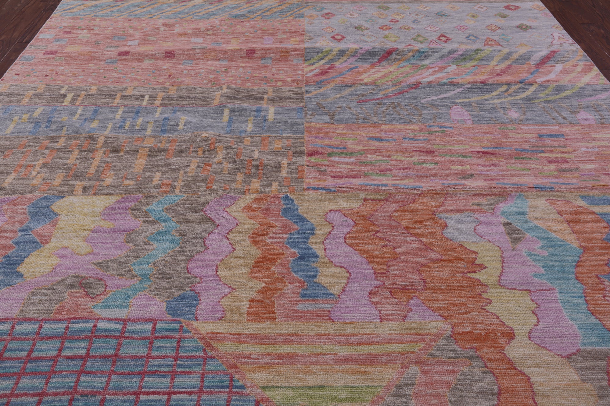 Tribal Moroccan Hand Knotted Wool Rug - 10' 3" X 14' 0" - Golden Nile