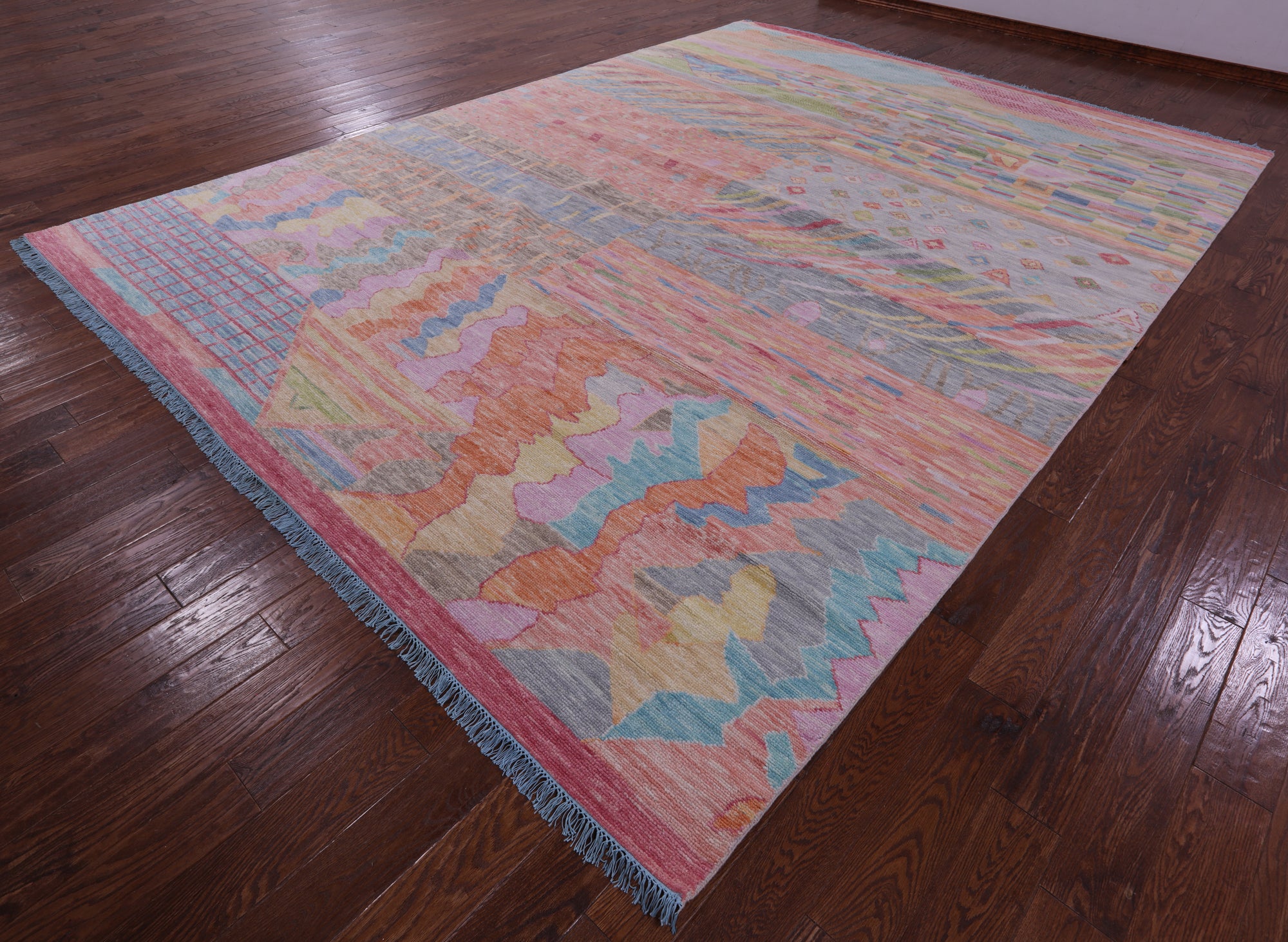 Tribal Moroccan Hand Knotted Wool Rug - 10' 3" X 14' 0" - Golden Nile