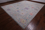 SUPER SALE Silver Turkish Oushak Hand Knotted Wool Rug - 12' 0" X 15' 0"