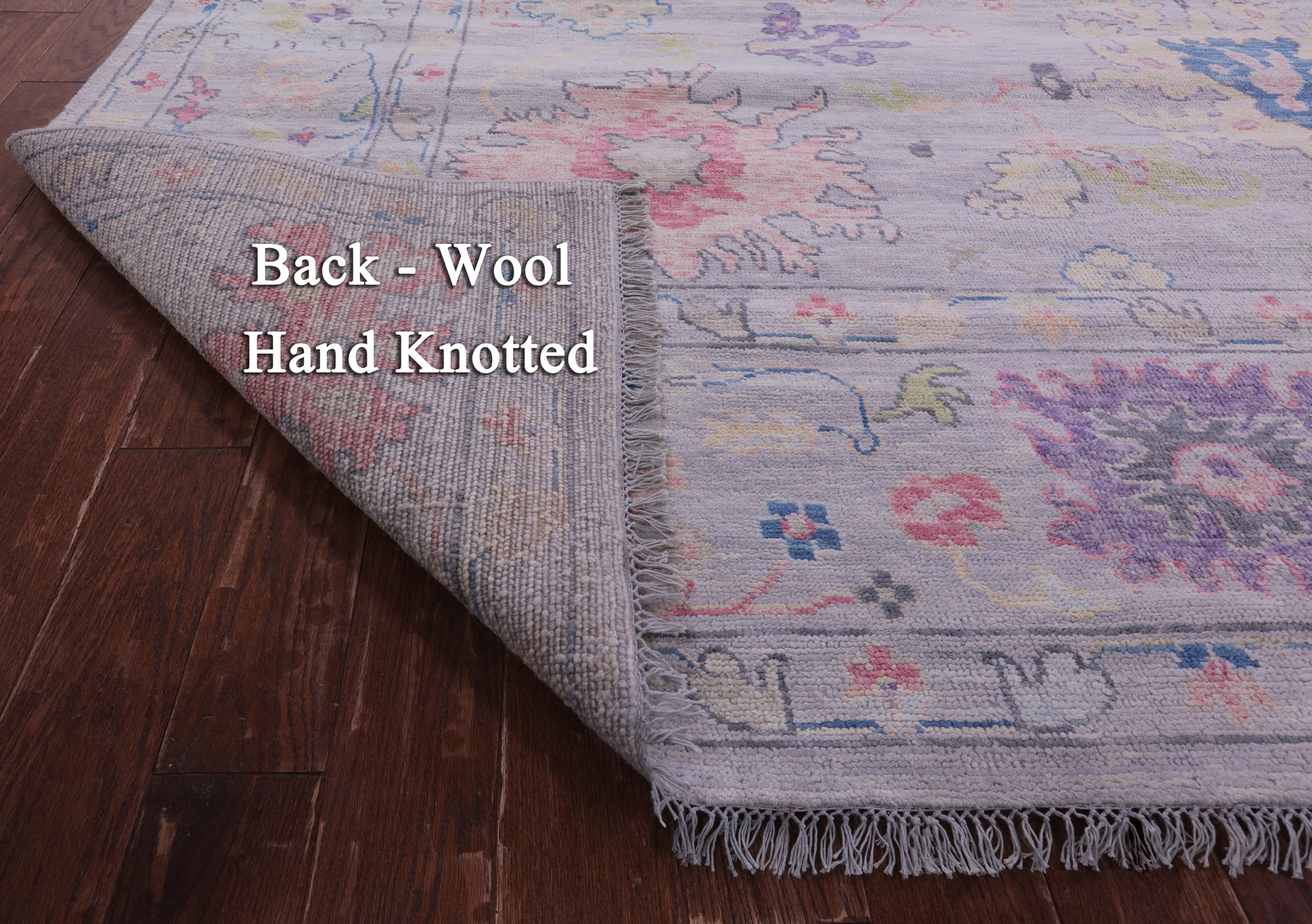 Silver Turkish Oushak Hand Knotted Wool Rug - 12' 0" X 15' 0" - Golden Nile