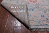 SUPER SALE Silver Turkish Oushak Hand Knotted Wool Rug - 12' 0" X 15' 0"