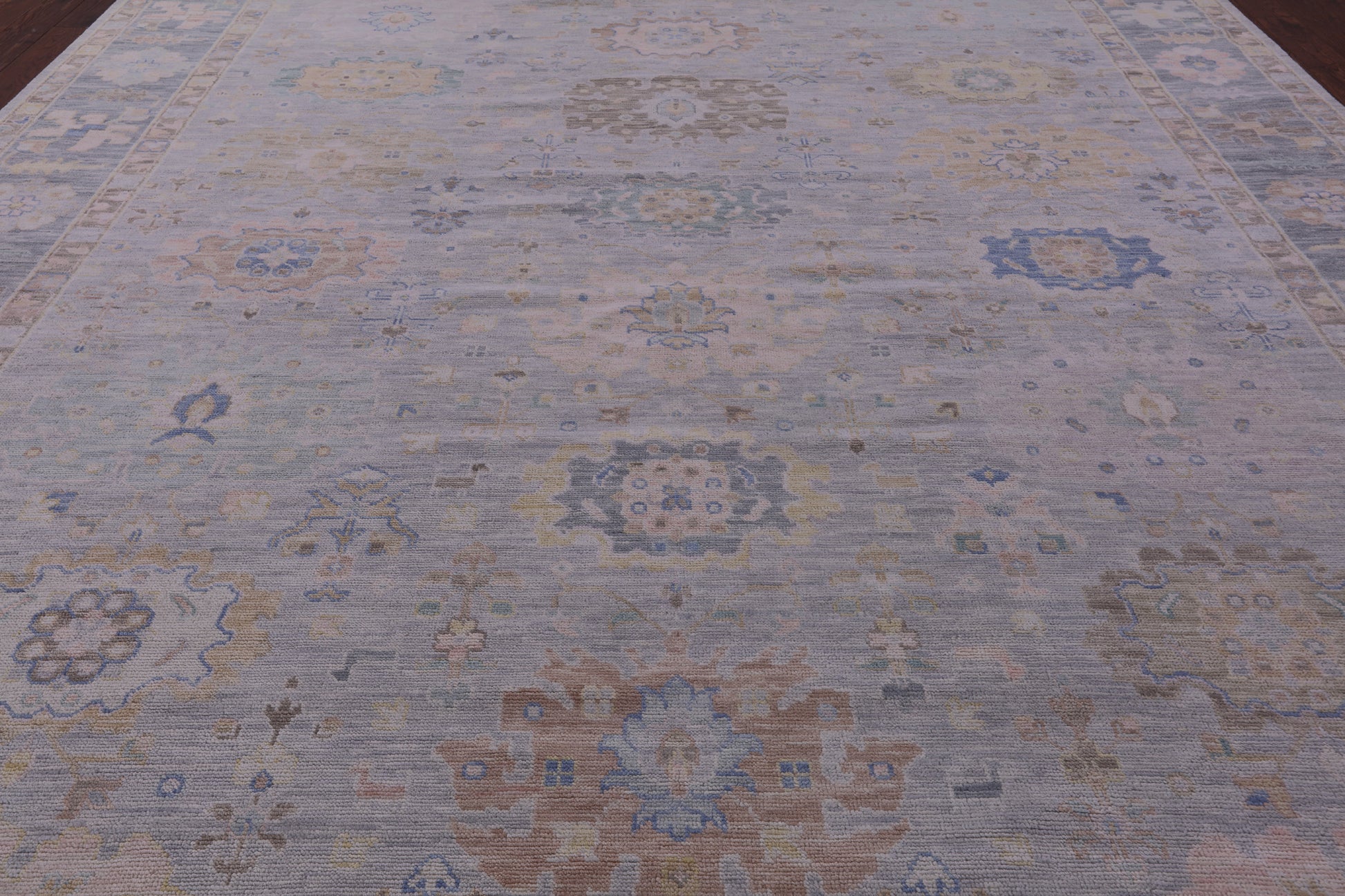 Silver Persian Sultanabad Hand Knotted Wool Rug - 12' 2" X 15' 0" - Golden Nile