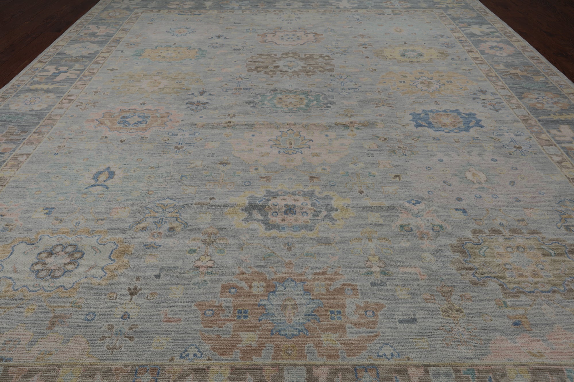 SUPER SALE Silver Persian Sultanabad Hand Knotted Wool Rug - 12' 2" X 15' 0"