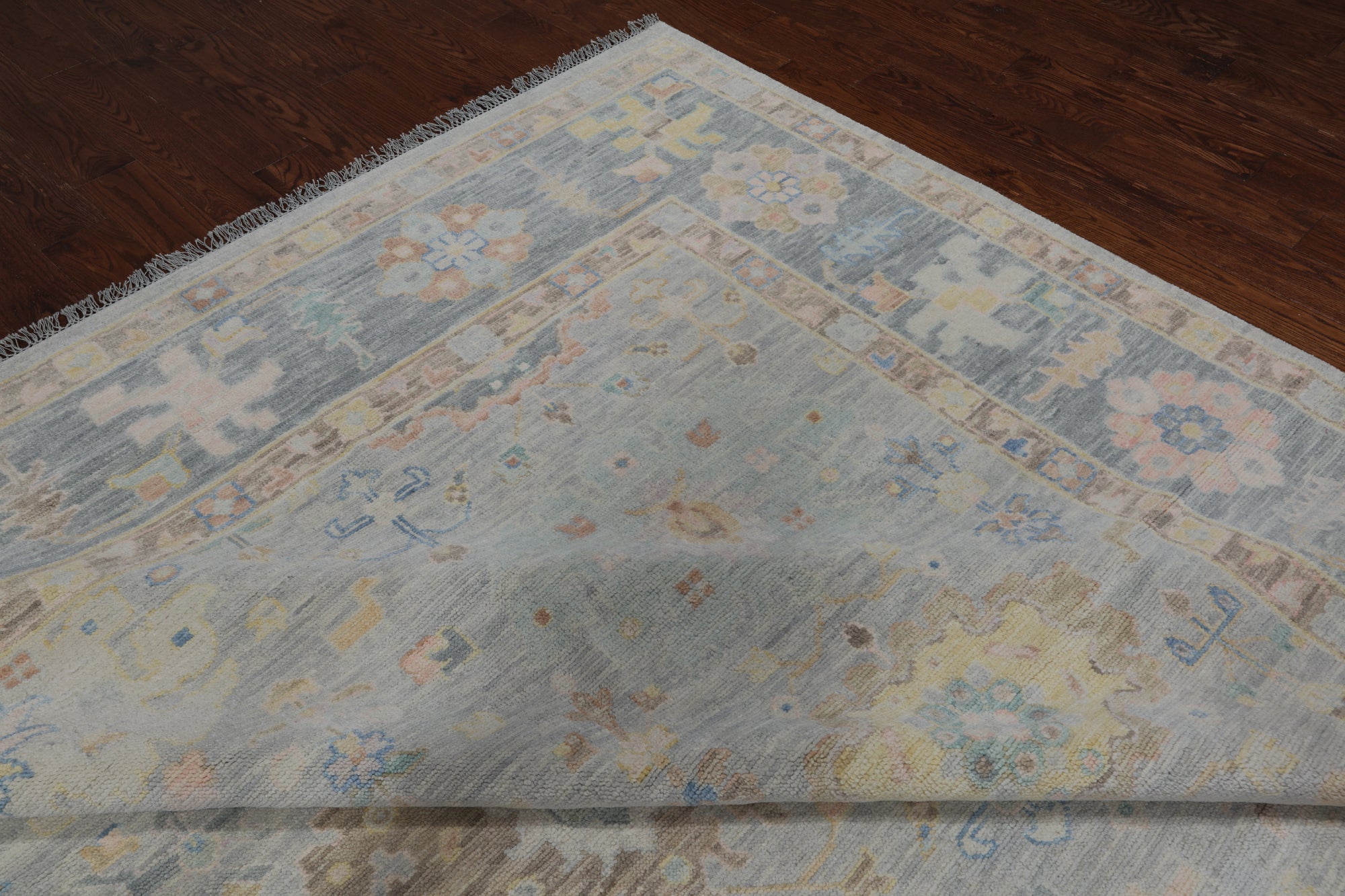 SUPER SALE Silver Persian Sultanabad Hand Knotted Wool Rug - 12' 2" X 15' 0"