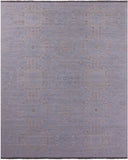 Silver Geometric Persian Mamluk Handmade Wool Rug - 12' 0" X 15' 1" - Golden Nile