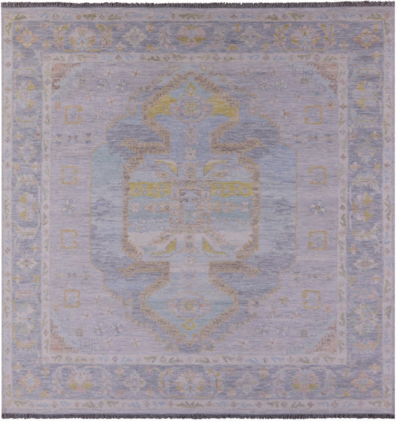 Grey Square Persian Bakshaish Hand Knotted Wool Rug - 11' 1" X 11' 2" - Golden Nile