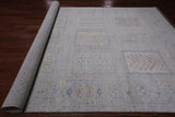 Silver Tribal Persian Gabbeh Handmade Wool Rug - 8' 2" X 15' 3"