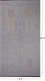 Silver Tribal Persian Gabbeh Handmade Wool Rug - 8' 2" X 15' 3"