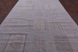 Silver Tribal Persian Gabbeh Handmade Wool Rug - 8' 2" X 15' 3" - Golden Nile