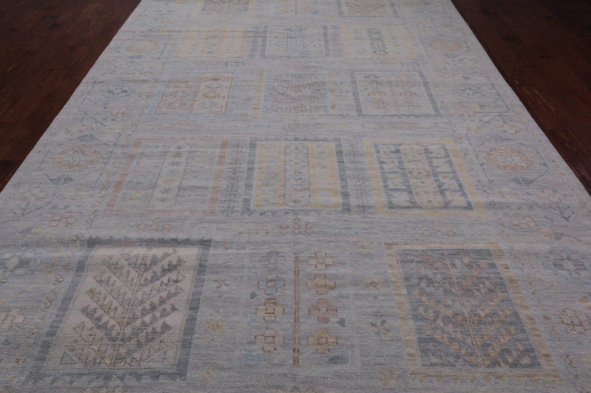 Silver Tribal Persian Gabbeh Handmade Wool Rug - 8' 2" X 15' 3"