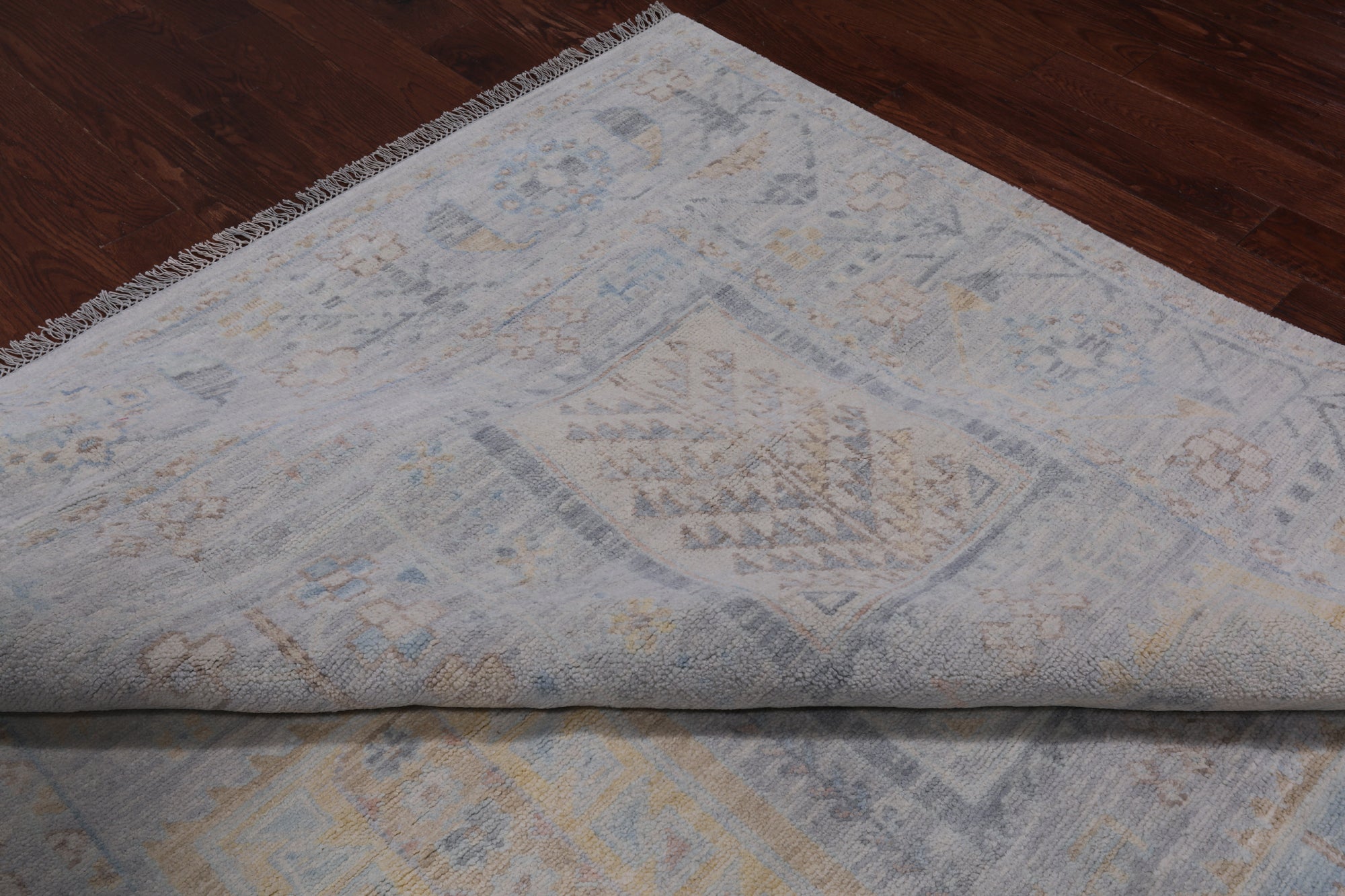 Silver Tribal Persian Gabbeh Handmade Wool Rug - 8' 2" X 15' 3"