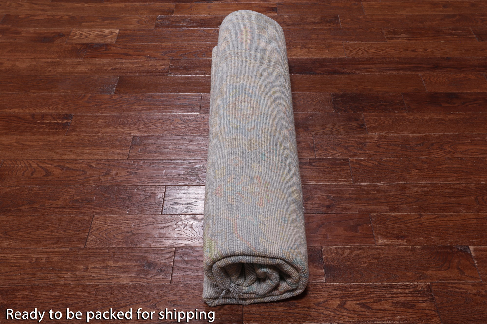 SUPER SALE Silver Square Persian Sultanabad Hand Knotted Wool Rug - 7' 11" X 8' 1"