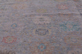 Silver Square Persian Sultanabad Hand Knotted Wool Rug - 7' 11" X 8' 1" - Golden Nile