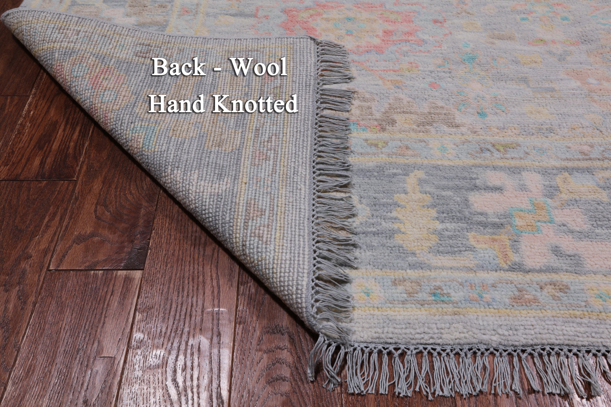 SUPER SALE Silver Square Persian Sultanabad Hand Knotted Wool Rug - 7' 11" X 8' 1"