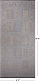 Silver Tribal Persian Gabbeh Hand Knotted Wool Rug - 9' 1" X 19' 8"