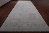Silver Tribal Persian Gabbeh Hand Knotted Wool Rug - 9' 1" X 19' 8"