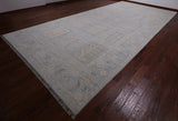 Silver Tribal Persian Gabbeh Hand Knotted Wool Rug - 9' 1" X 19' 8"