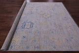 Silver Square Turkish Oushak Handmade Wool Rug - 8' 11" X 9' 0" - Golden Nile