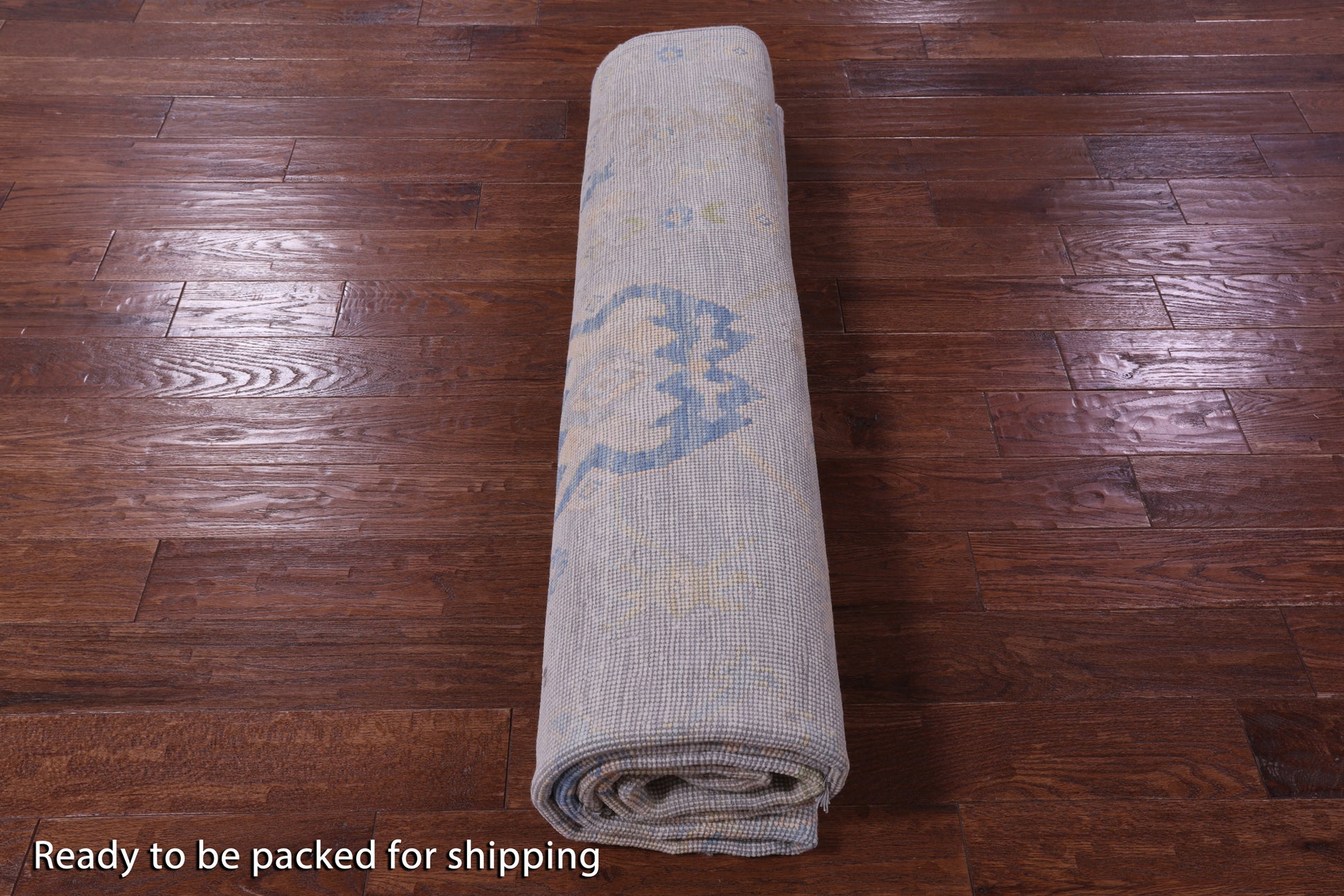 Silver Square Turkish Oushak Handmade Wool Rug - 8' 11" X 9' 0" - Golden Nile