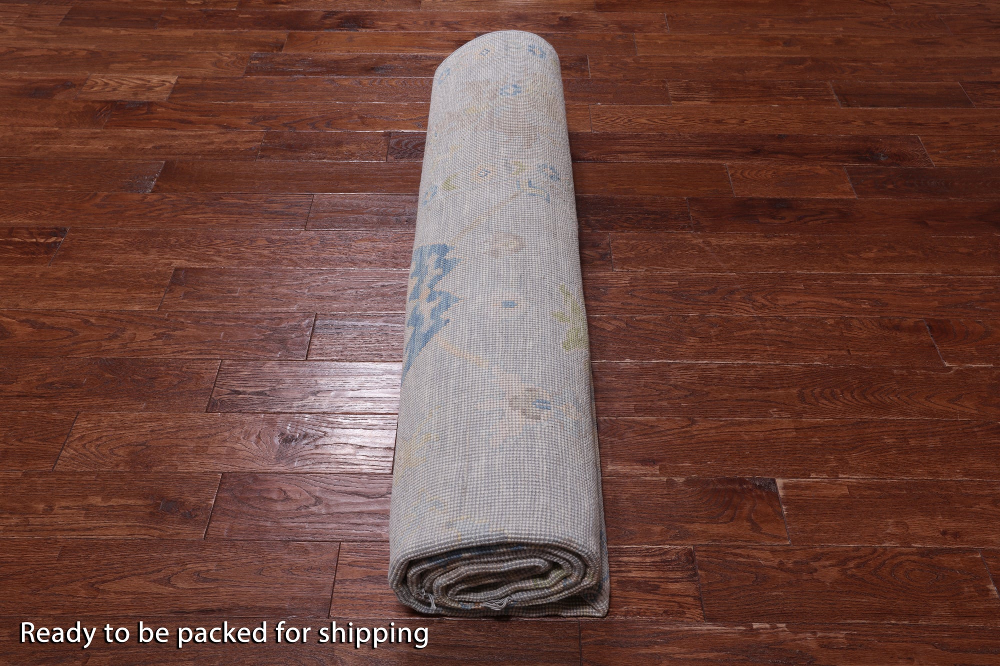SUPER SALE Silver Square Turkish Oushak Handmade Wool Rug - 8' 11" X 9' 0"