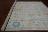 SUPER SALE Ivory Persian Sultanabad Hand Knotted Wool Rug - 9' 11" X 14' 0"
