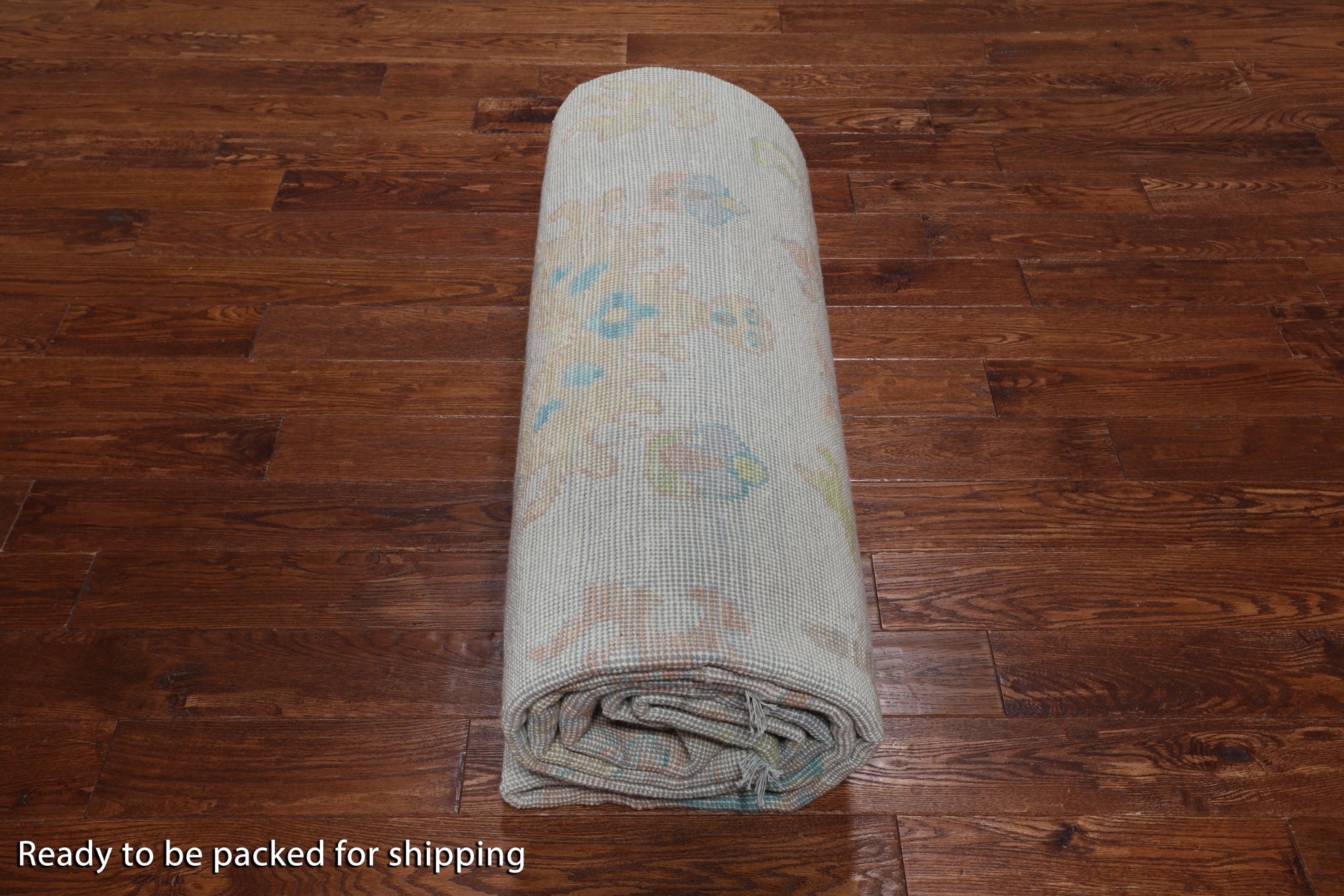 SUPER SALE Ivory Persian Sultanabad Hand Knotted Wool Rug - 9' 11" X 14' 0"