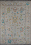 SUPER SALE Ivory Persian Sultanabad Hand Knotted Wool Rug - 9' 11" X 14' 0"