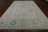 SUPER SALE Ivory Persian Sultanabad Hand Knotted Wool Rug - 9' 11" X 14' 0"