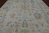 SUPER SALE Ivory Persian Sultanabad Hand Knotted Wool Rug - 9' 11" X 14' 0"