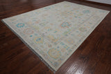 SUPER SALE Ivory Persian Sultanabad Hand Knotted Wool Rug - 9' 11" X 14' 0"