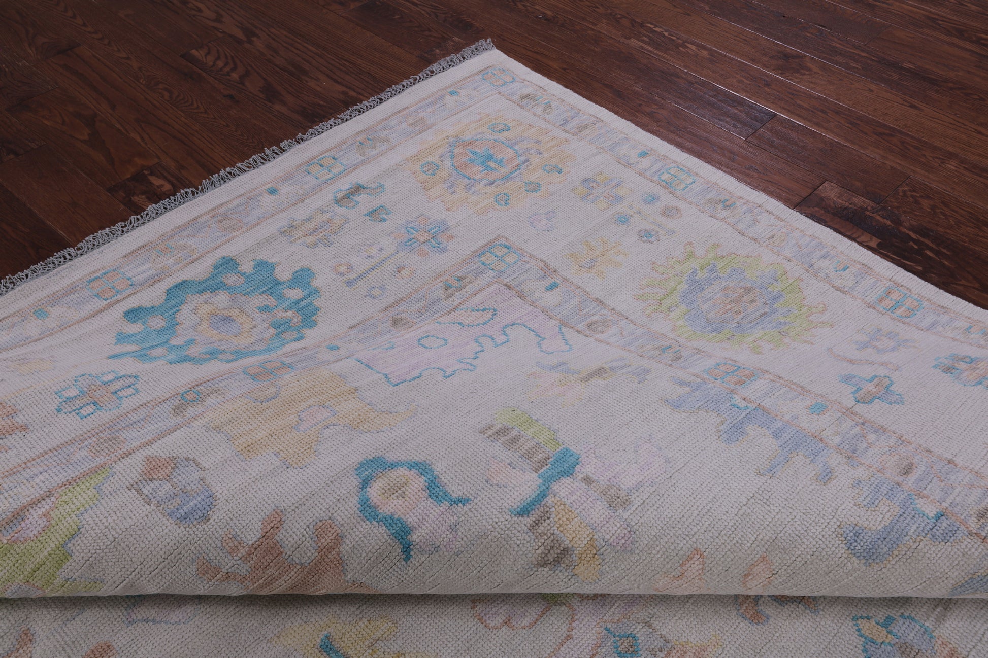 Ivory Persian Sultanabad Hand Knotted Wool Rug - 9' 11" X 14' 0" - Golden Nile