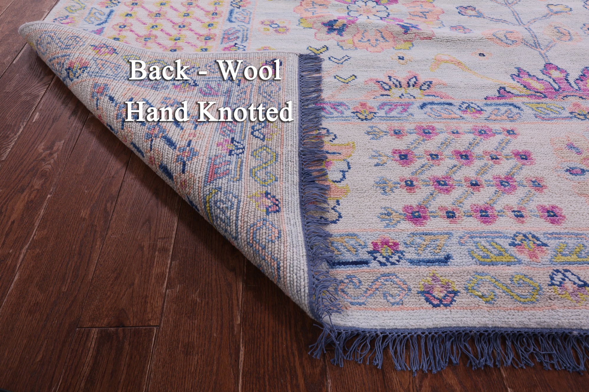 Light Blue Geometric Fine Serapi Hand Knotted Wool Rug - 9' 0" X 12' 1" - Golden Nile