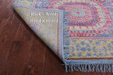 Blue Geometric Persian Mamluk Hand Knotted Wool Runner Rug - 4' 4" X 14' 11" - Golden Nile