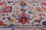 Grey Square Turkish Oushak Hand Knotted Wool Rug - 12' 0" X 12' 2" - Golden Nile