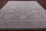 Silver Square Geometric Fine Serapi Handmade Wool Rug - 11' 7" X 12' 1" - Golden Nile