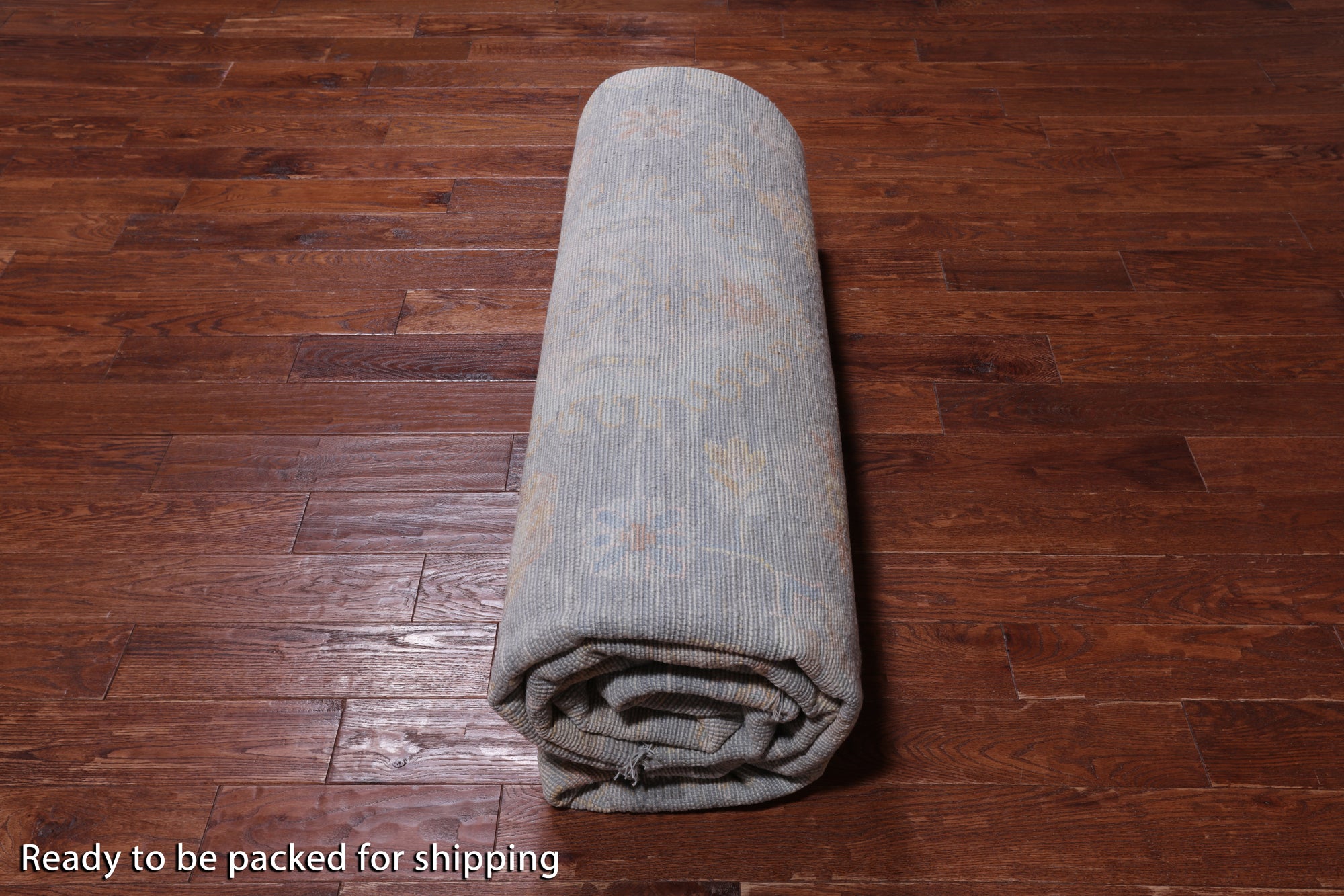 Silver Square Geometric Fine Serapi Handmade Wool Rug - 11' 7" X 12' 1"