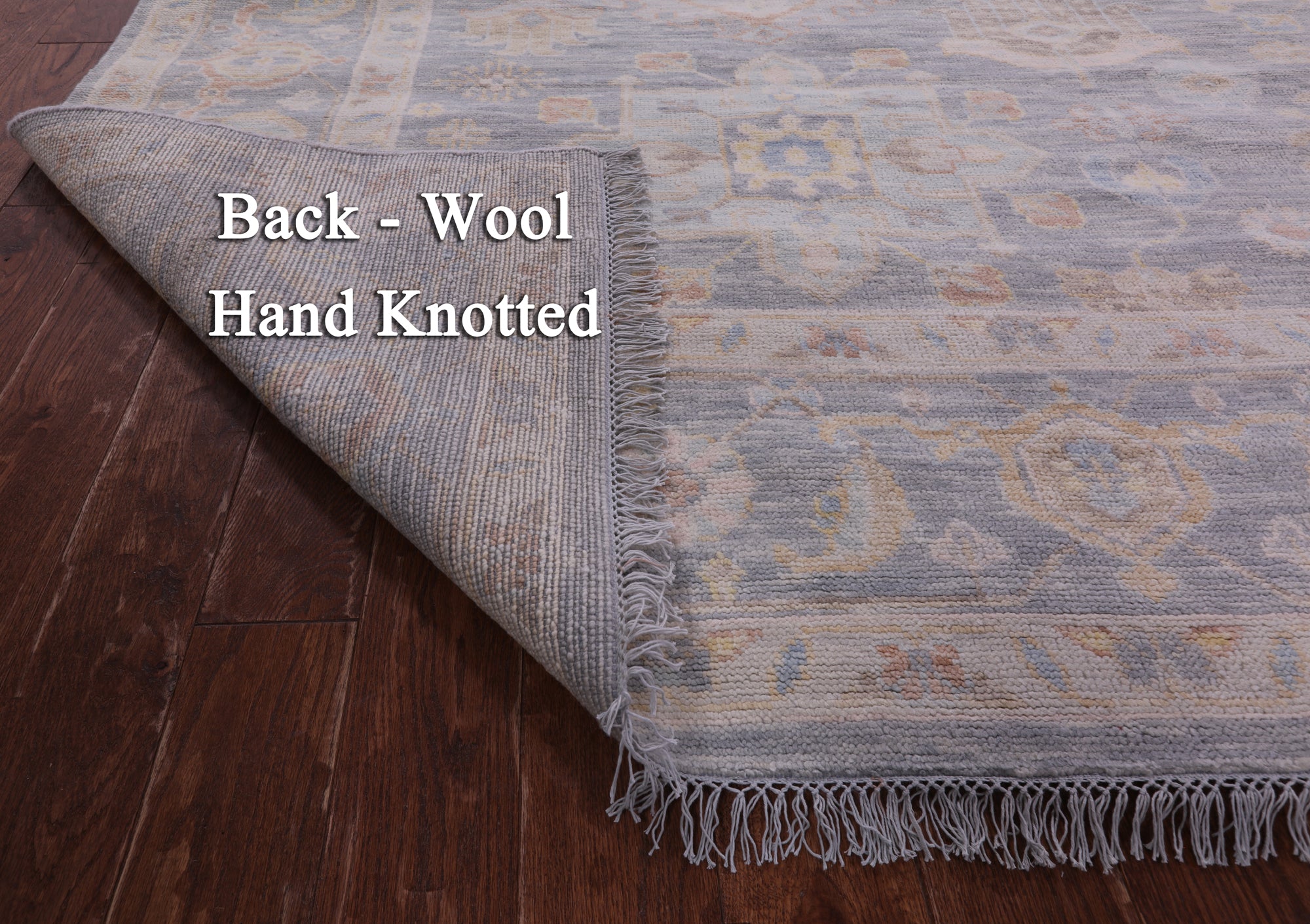 Silver Square Geometric Fine Serapi Handmade Wool Rug - 11' 7" X 12' 1" - Golden Nile