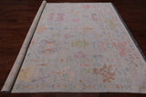 SUPER SALE Ivory Square Turkish Oushak Hand Knotted Wool Rug - 8' 9" X 9' 0"