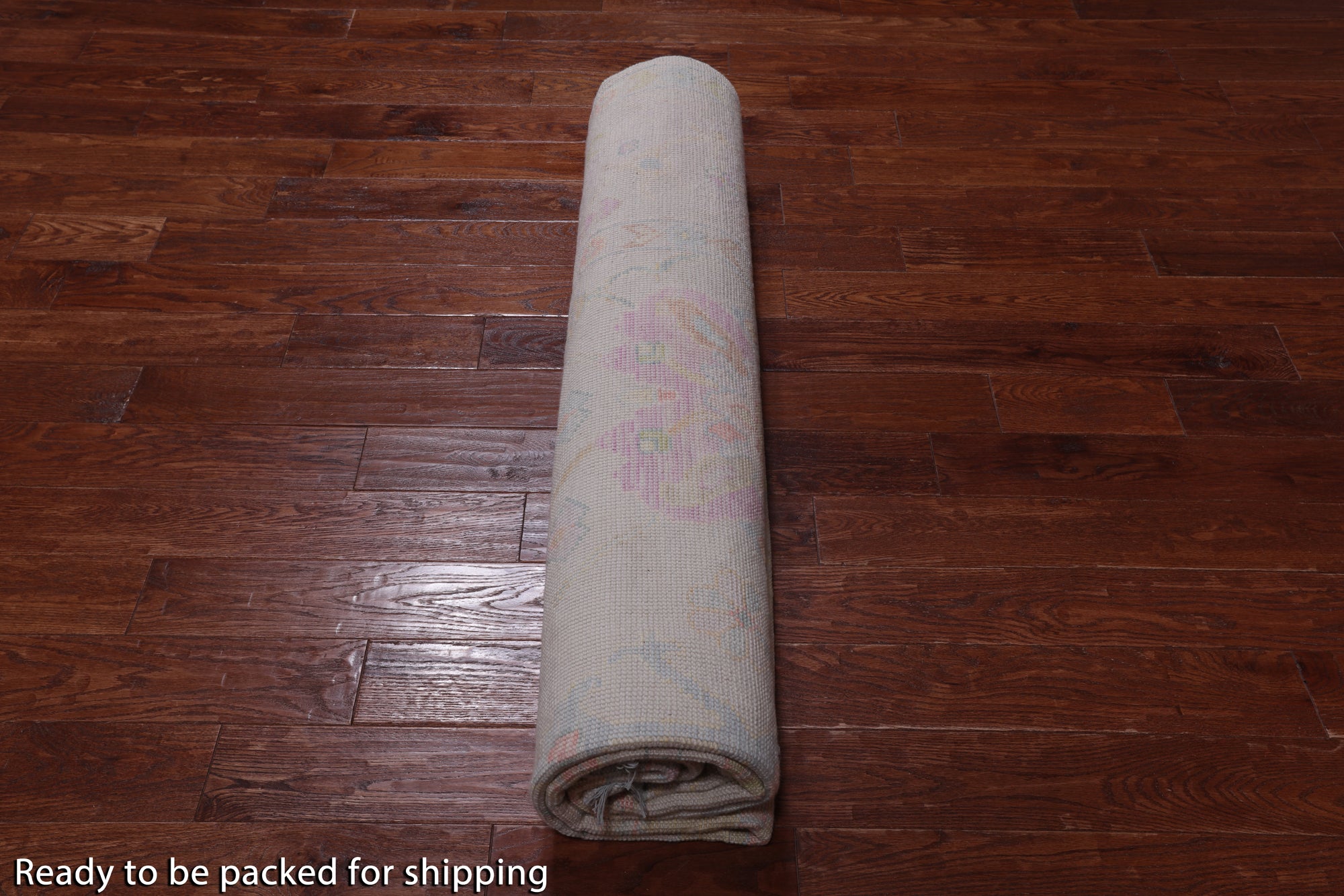 SUPER SALE Ivory Square Turkish Oushak Hand Knotted Wool Rug - 8' 9" X 9' 0"