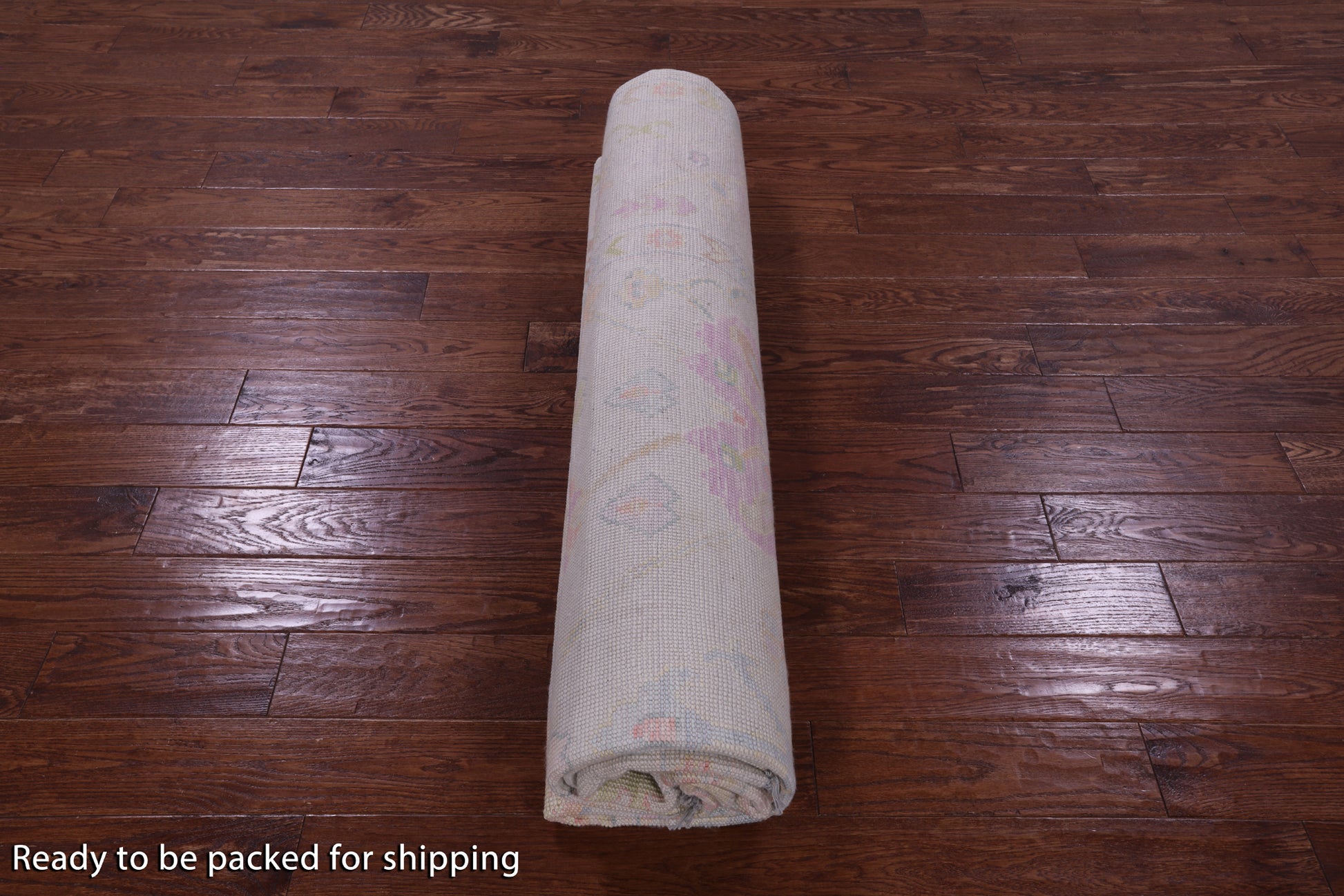 Ivory Square Turkish Oushak Hand Knotted Wool Rug - 8' 9" X 9' 0" - Golden Nile