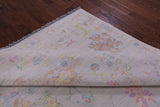Ivory Square Turkish Oushak Hand Knotted Wool Rug - 8' 9" X 9' 0" - Golden Nile
