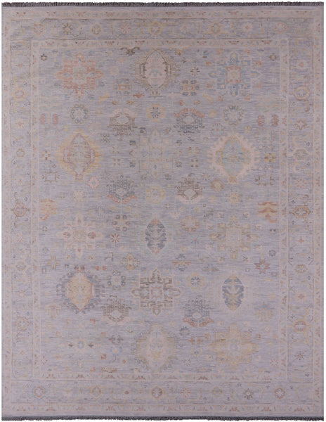 Grey Persian Fine Serapi Hand Knotted Wool Rug - 12' 0" X 14' 11" - Golden Nile