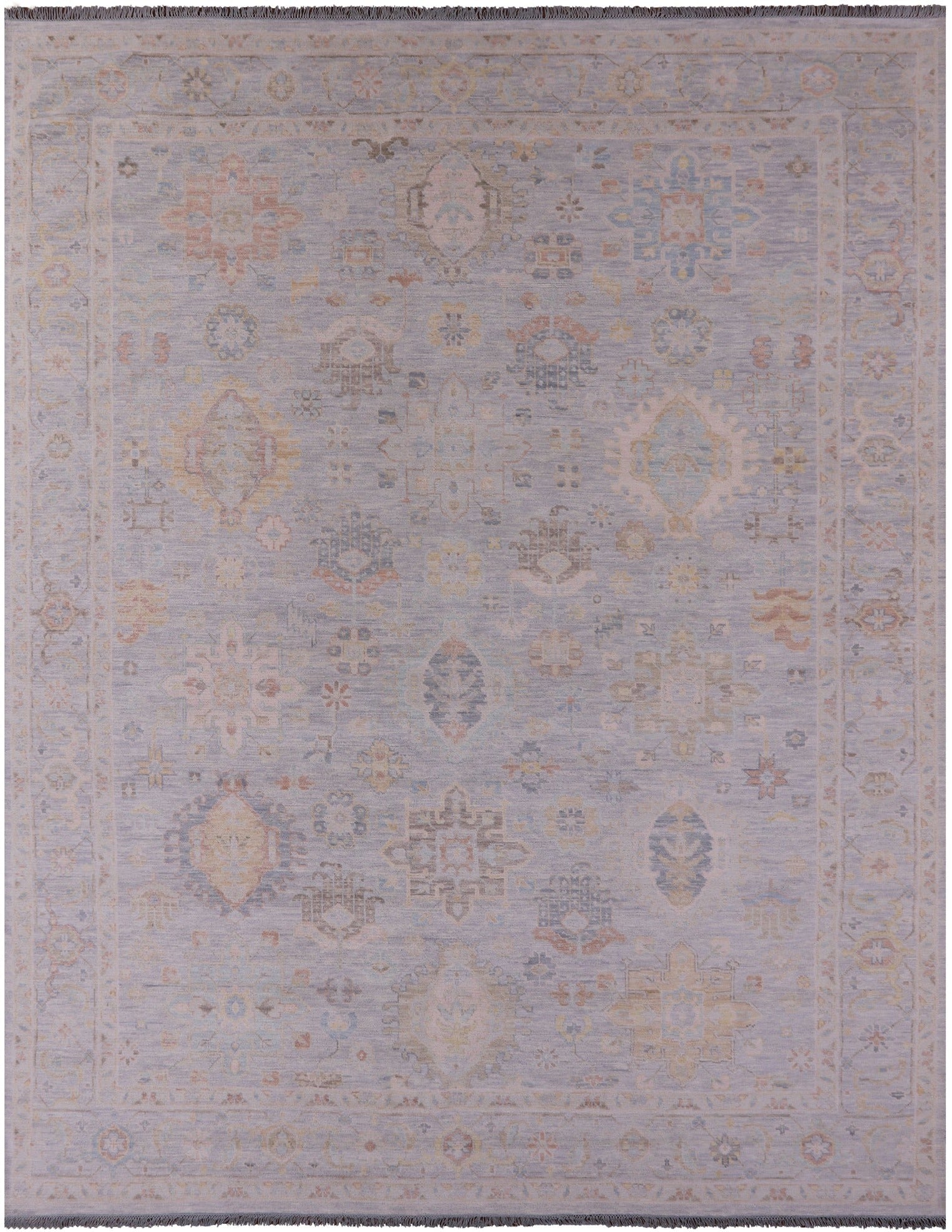Grey Persian Fine Serapi Hand Knotted Wool Rug - 12' 0" X 14' 11" - Golden Nile