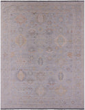Grey Persian Fine Serapi Hand Knotted Wool Rug - 12' 0" X 14' 11" - Golden Nile